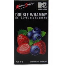 KAMASUTRA DOUBLE WHAMMY BI-FLAVOURED CONDOMS 12'S PACK